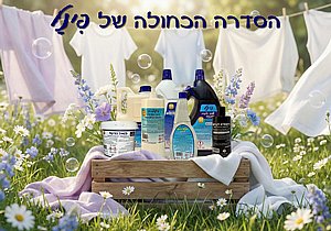 סידרת חומרי ניקוי ובישום בריח הכחול